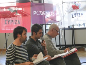 Alberto SERRANO au micro lors de notre conférence du 18 avril 2015