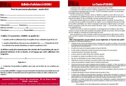 BULLETIN D’ADHESION