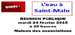 Contestons le tarif 2015 de l’eau à Saint-Malo – REUNION PUBLIQUE le 24 FEVRIER