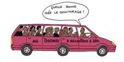 COVOITURAGE pour venir à l’AG d’OSONS!